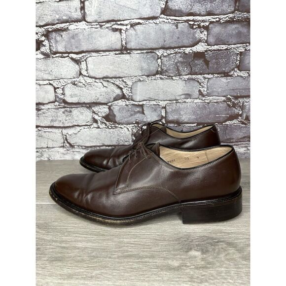 G.M. Endless 9502 Brown Leather Derby Oxfords Lace Up Dress Shoes Men 9M US/42EU main image 12